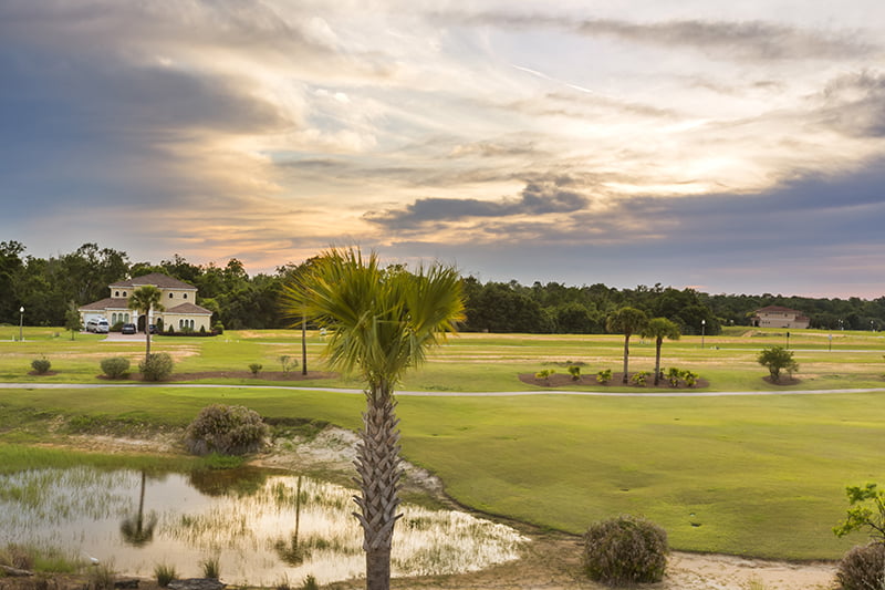 Sundown over Reunion Resort Golf Views
